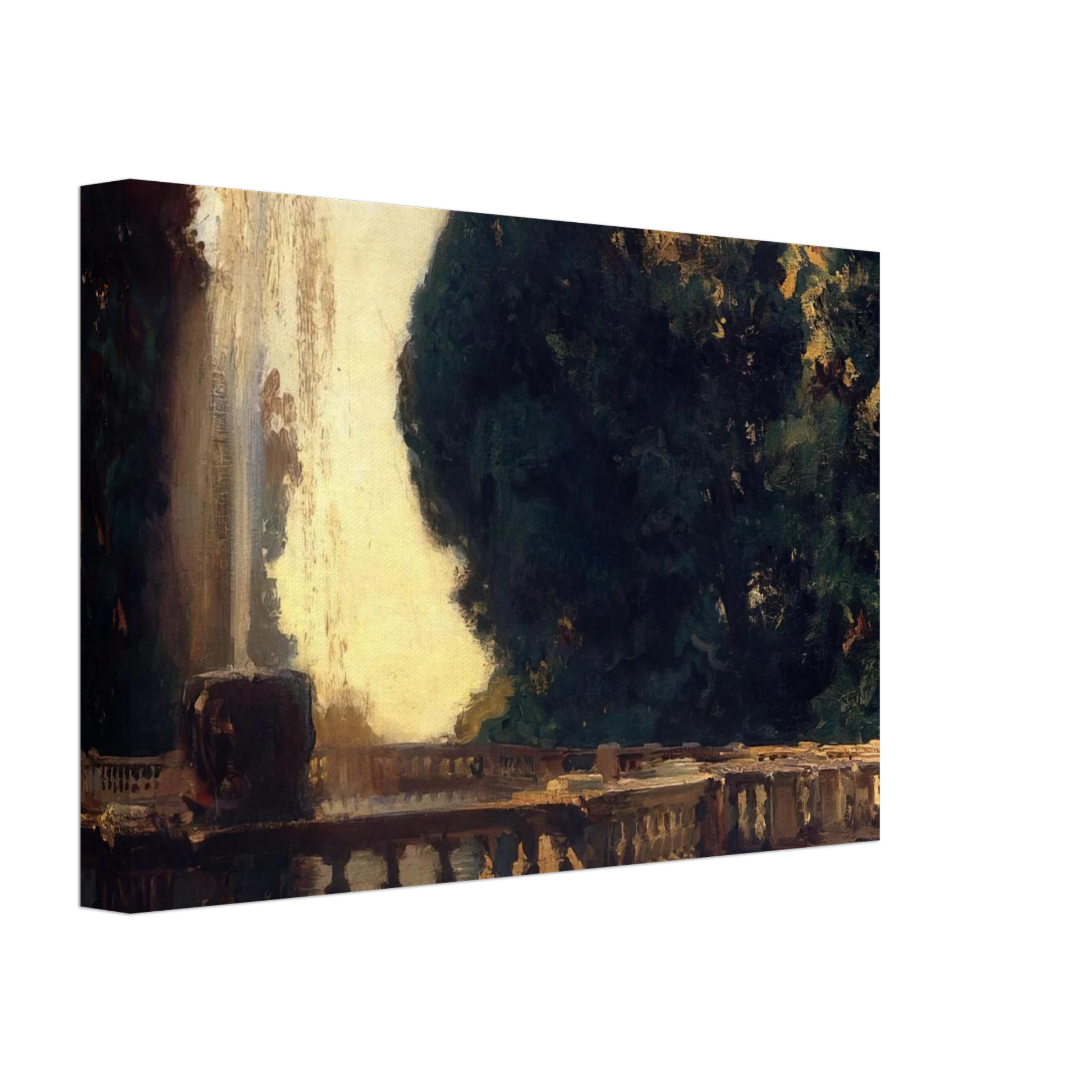 John Singer Sargent - Villa Torlonia, Fountain Canvas - 70x100 cm / 28x40 inches-canvas