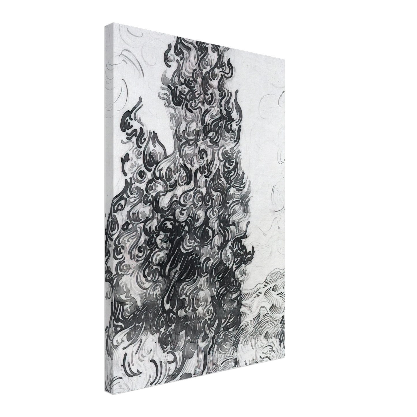 Vincent van Gogh - Cypresses Canvas - 40x60 cm / 16x24 inches-canvas