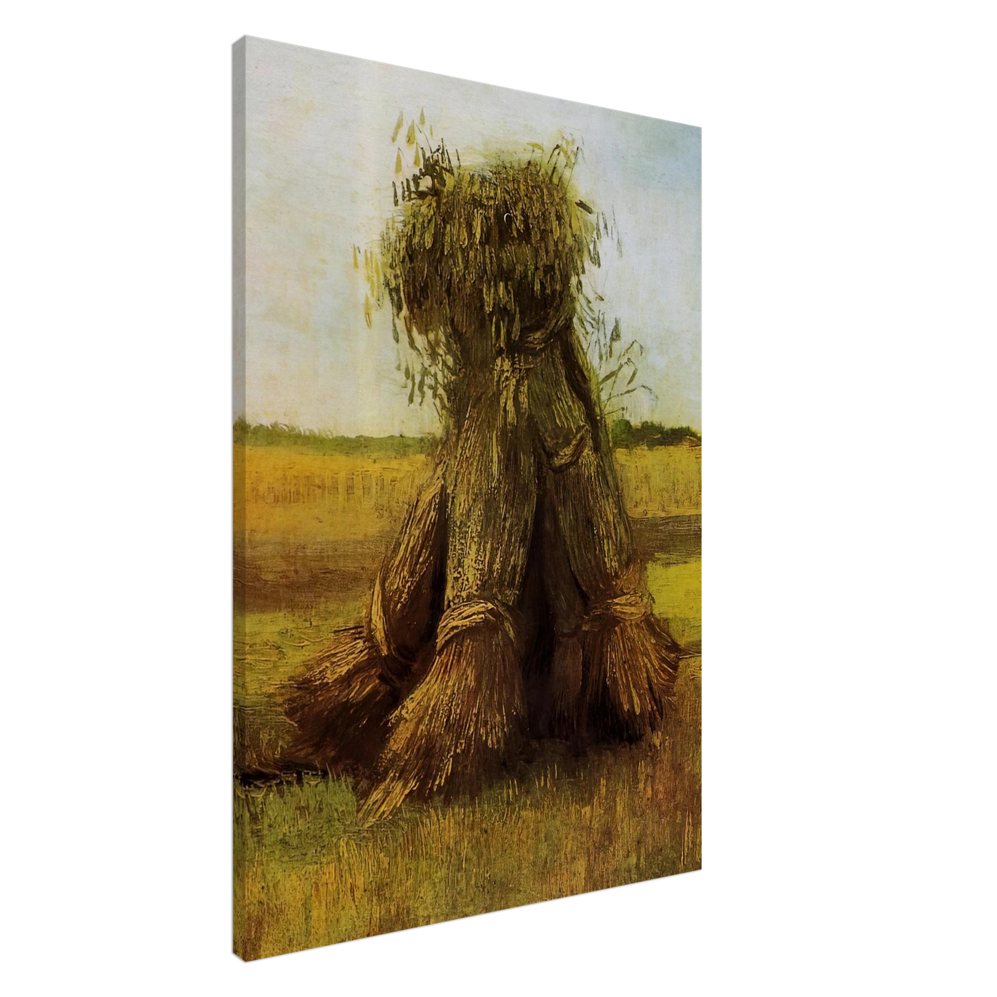 Vincent van Gogh - Sheaves of Wheat in a Field Canvas - 20x30 cm / 8x12 inches-canvas