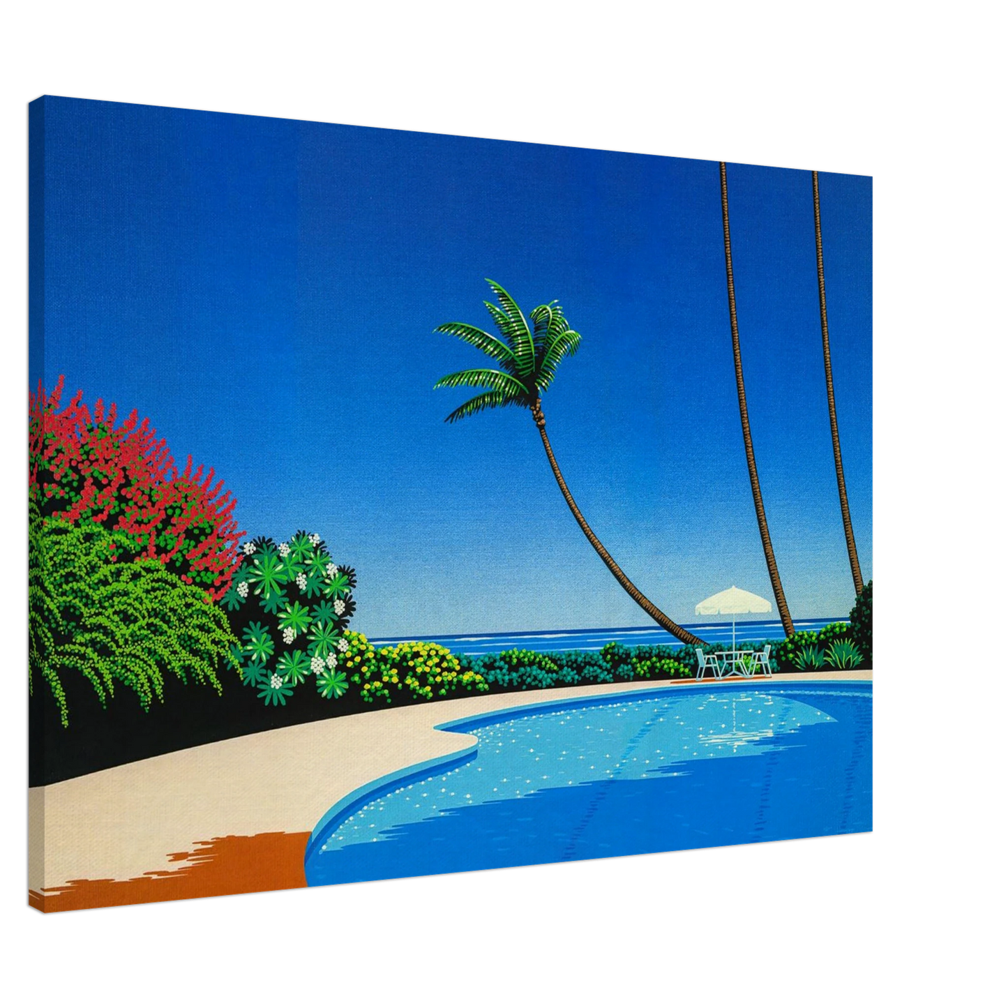 Hiroshi Nagai - Shade of Palm Grove II Canvas - 20x30 cm / 8x12 inches-canvas
