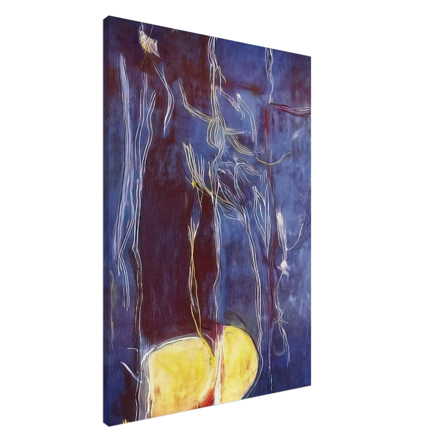 Helen Frankenthaler - All About Blue - 1994 Canvas - 20x30 cm / 8x12 inches-canvas