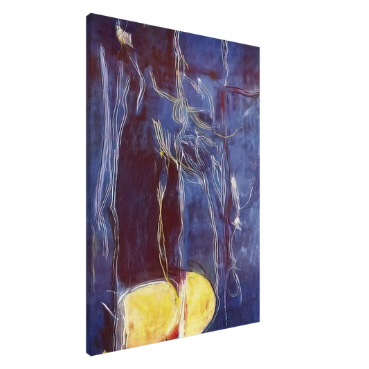 Helen Frankenthaler - All About Blue - 1994 Canvas - 20x30 cm / 8x12 inches-canvas