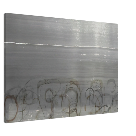 John Cage - New River Watercolor, Series IV, No. 6 - 1988 Canvas - 20x30 cm / 8x12 inches-canvas