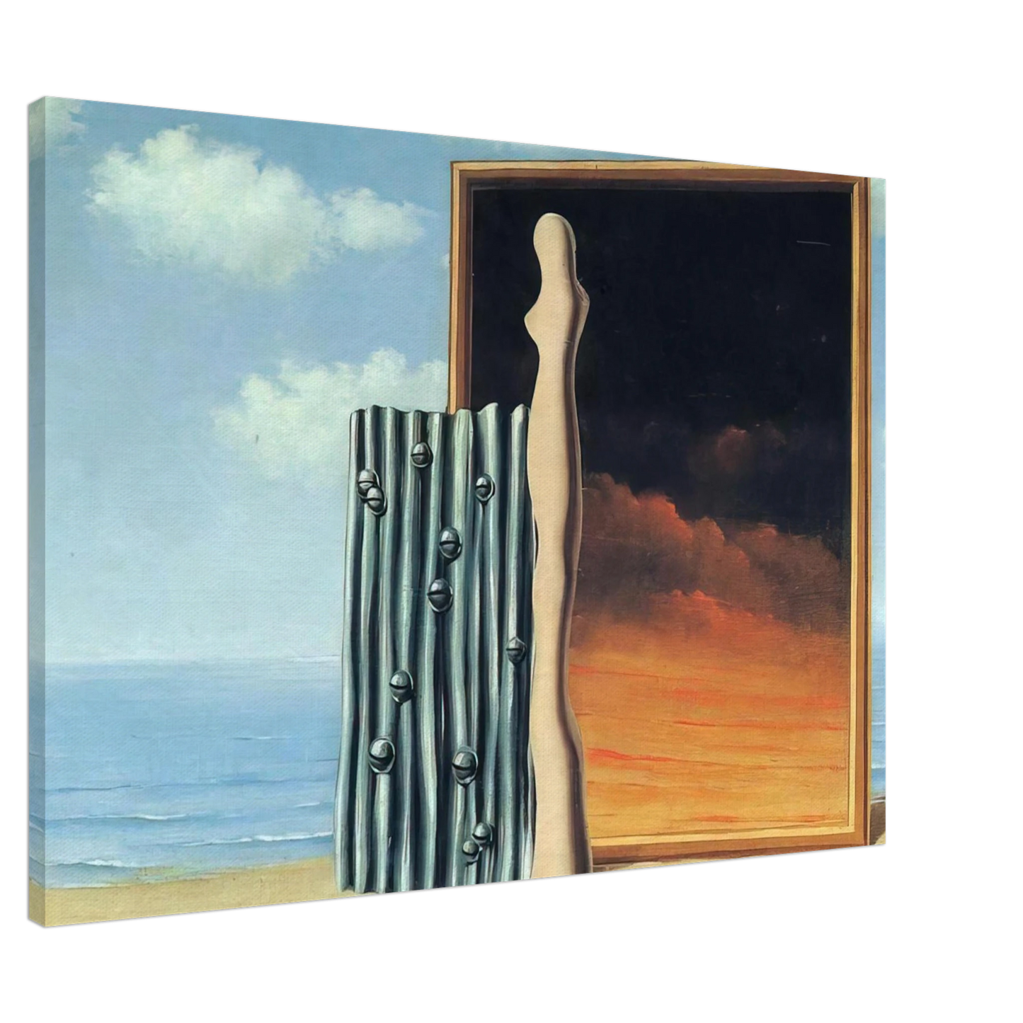 Rene Magritte - COMPOSITION ON A SEASHORE 1935 Canvas - 20x30 cm / 8x12 inches-canvas