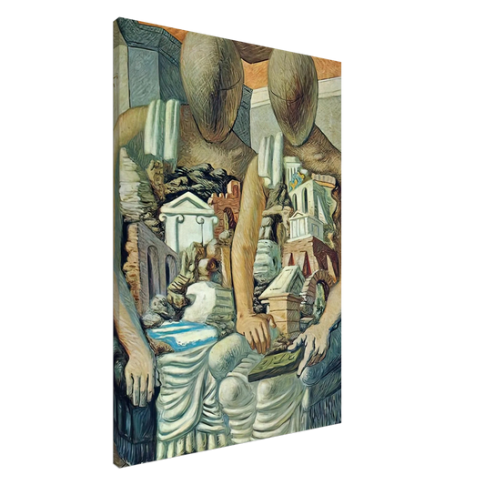 Giorgio de Chirico - THE ARCHAEOLOGISTS 1927 Canvas - 20x30 cm / 8x12 inches-canvas