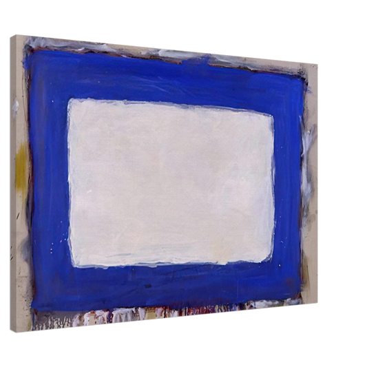 Gene Davis - Blue Rectangle II - 1958 Canvas - 20x30 cm / 8x12 inches-canvas