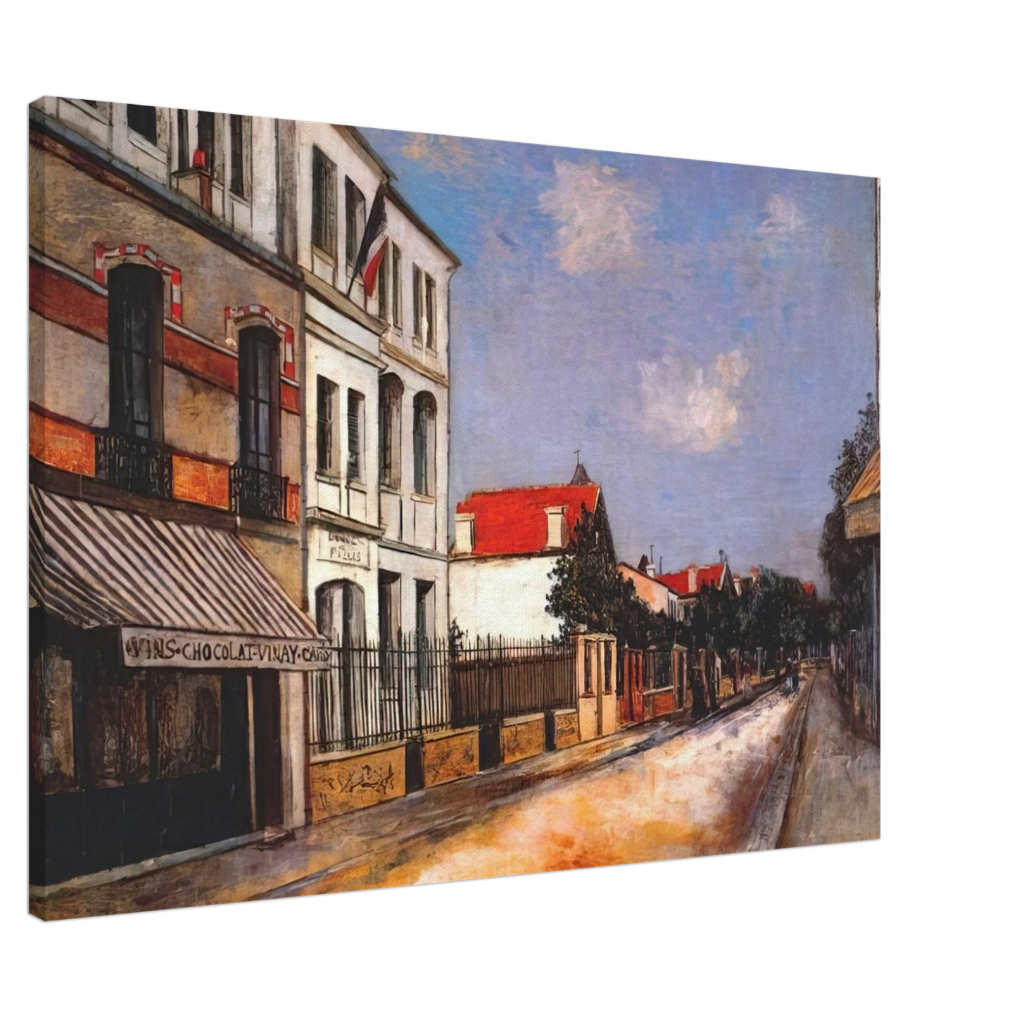 Maurice Utrillo - ASNIERES STREET Canvas - 20x30 cm / 8x12 inches-canvas