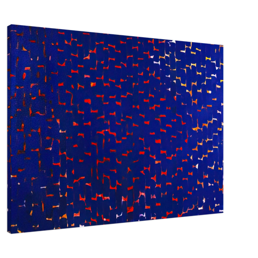 Alma Woodsey Thomas - EVENING GLOW 1972 Canvas - 20x30 cm / 8x12 inches-canvas