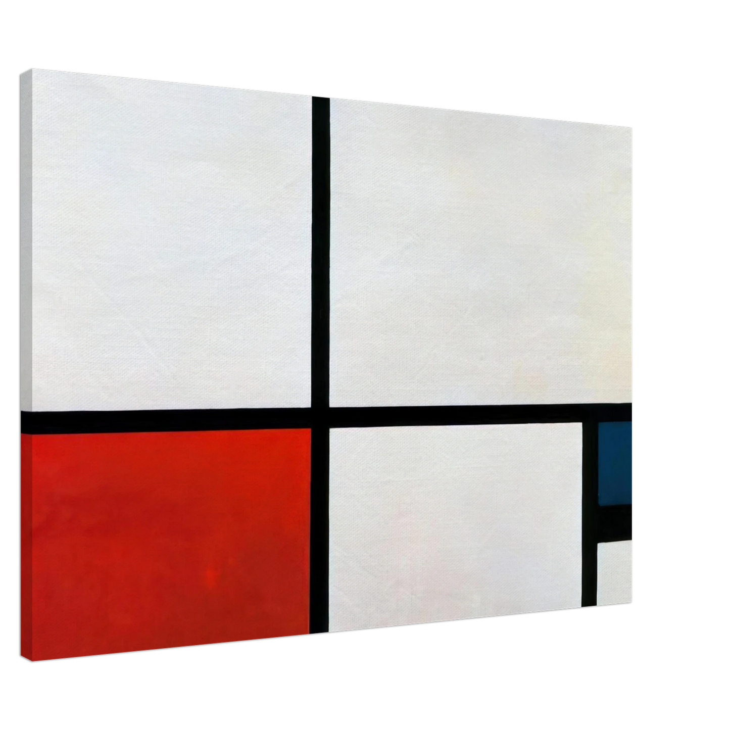 Piet Mondrian - Composition N. 1 with Red and Blue Canvas - 20x30 cm / 8x12 inches-canvas
