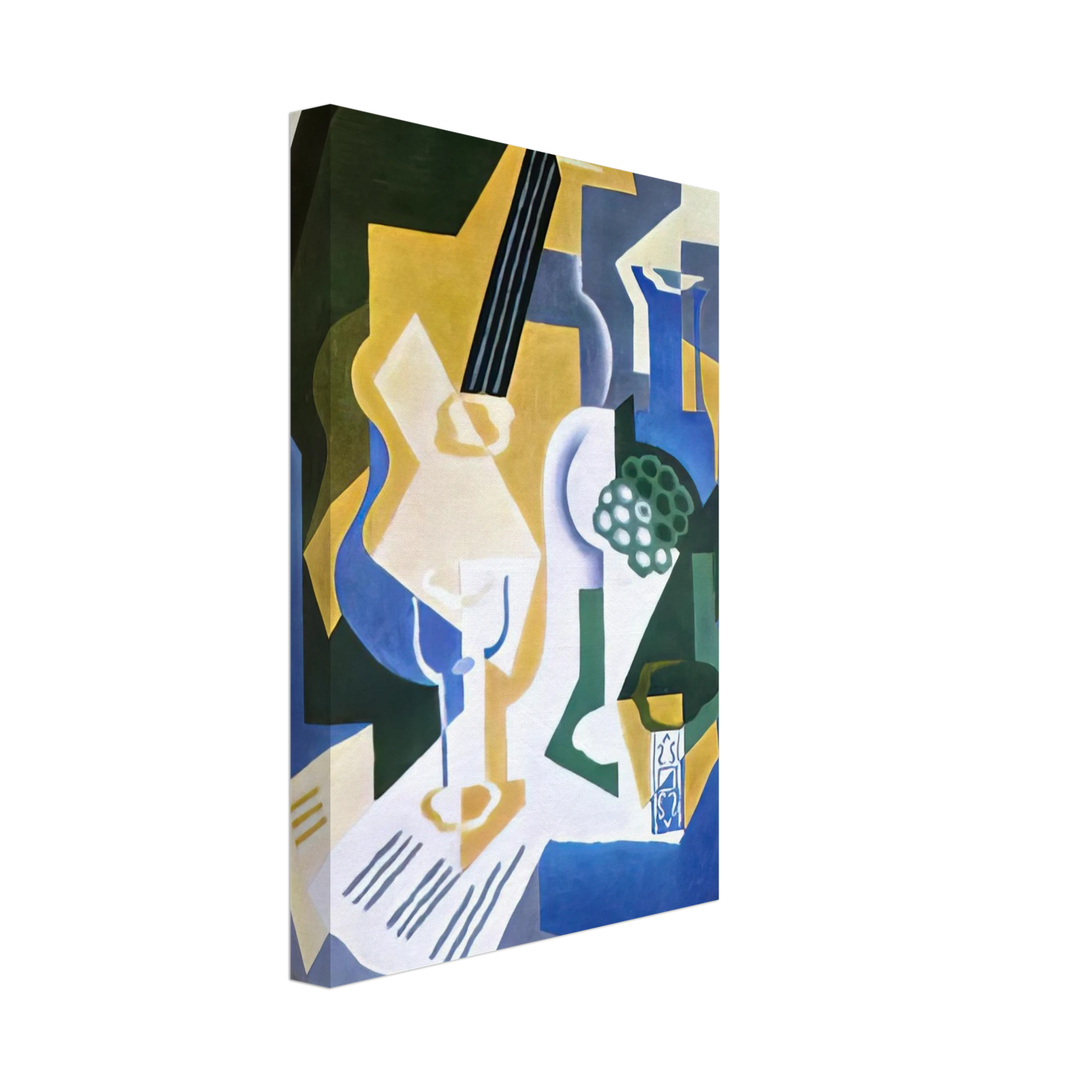 Juan Gris - STILL LIFE WITH FRUIT BOWL AND MANDOLIN 1919 Canvas - 70x100 cm / 28x40 inches-canvas