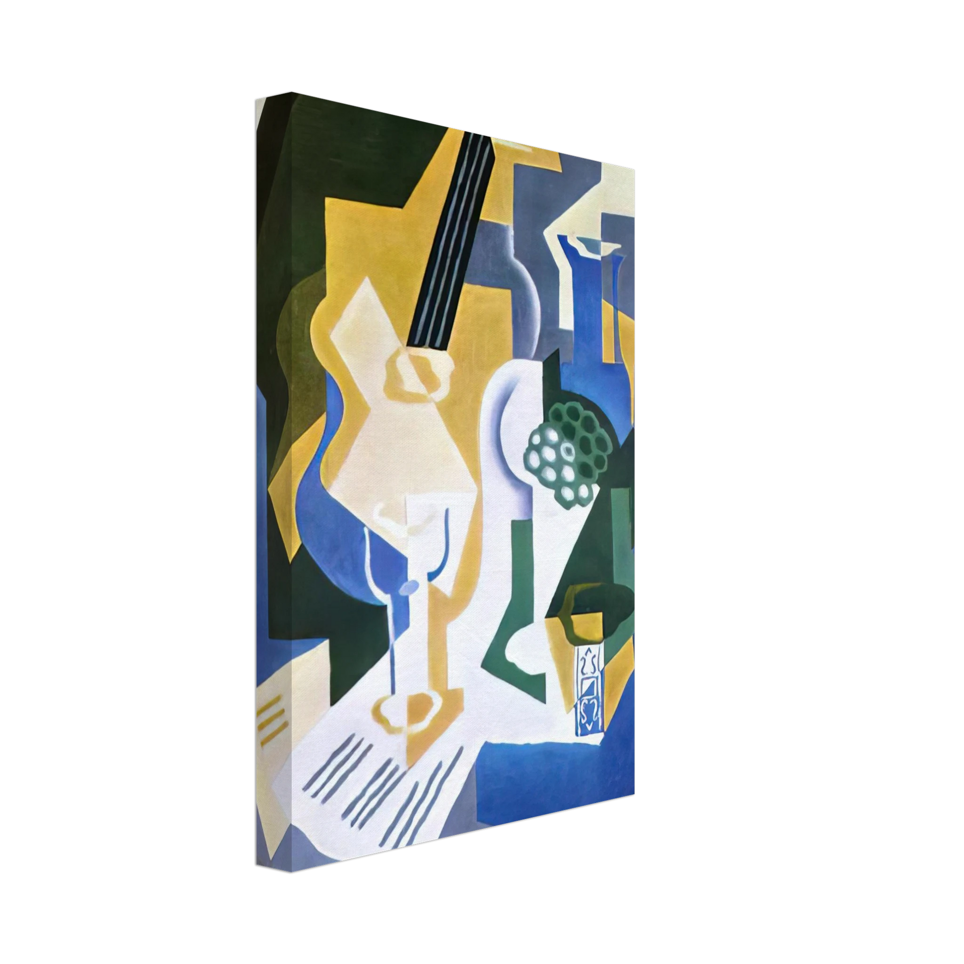 Juan Gris - STILL LIFE WITH FRUIT BOWL AND MANDOLIN 1919 Canvas - 70x100 cm / 28x40 inches-canvas