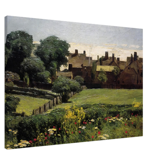 Childe Hassam - Village Scene Canvas - 20x30 cm / 8x12 inches-canvas