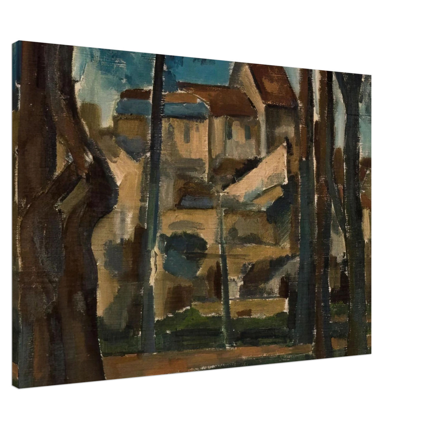 Andre Derain - LANDSCAPE OF CARRI RES 1909 Canvas - 20x30 cm / 8x12 inches-canvas