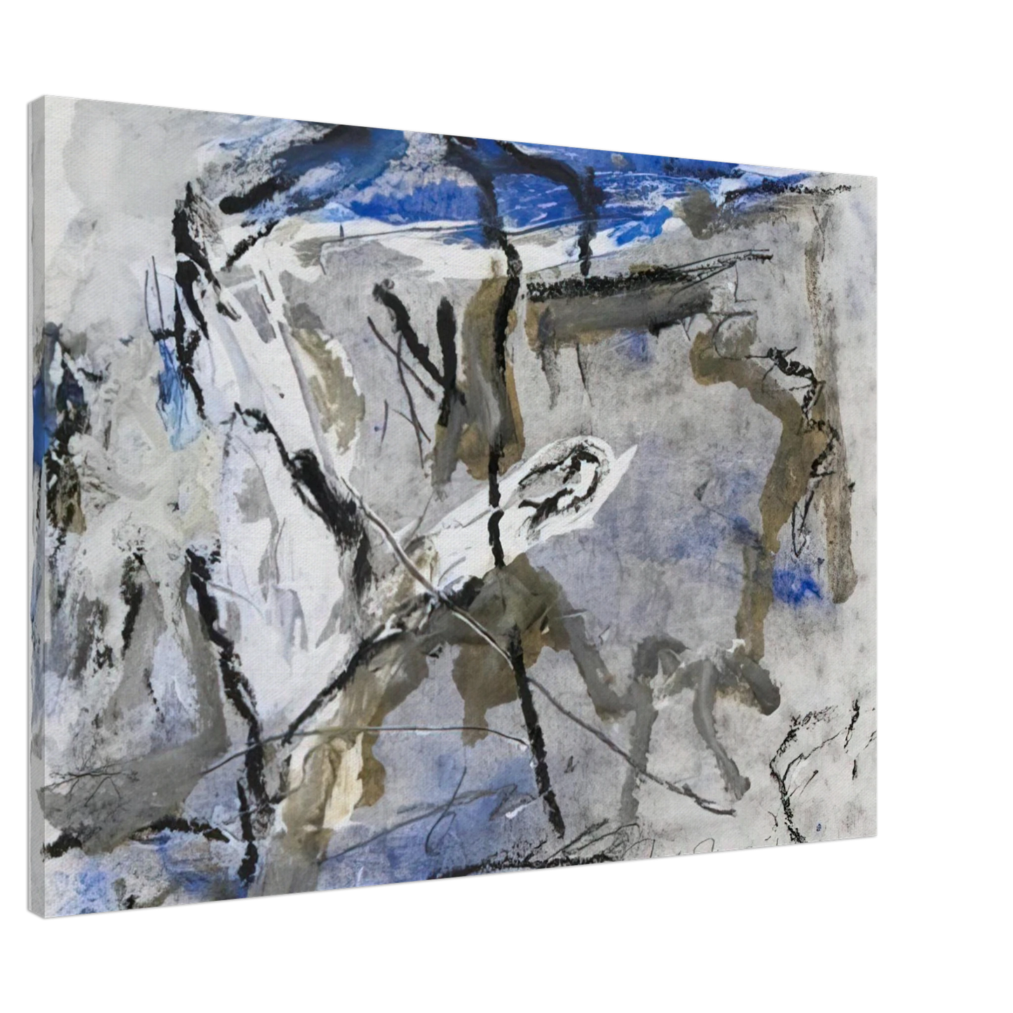 Emil Schumacher - GE-11 - 1997 Canvas - 20x30 cm / 8x12 inches-canvas