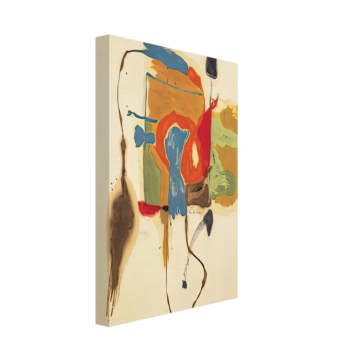 Helen Frankenthaler - Blue Form in a Scene, 1961- Canvas - 40x60 cm / 16x24 inches-canvas