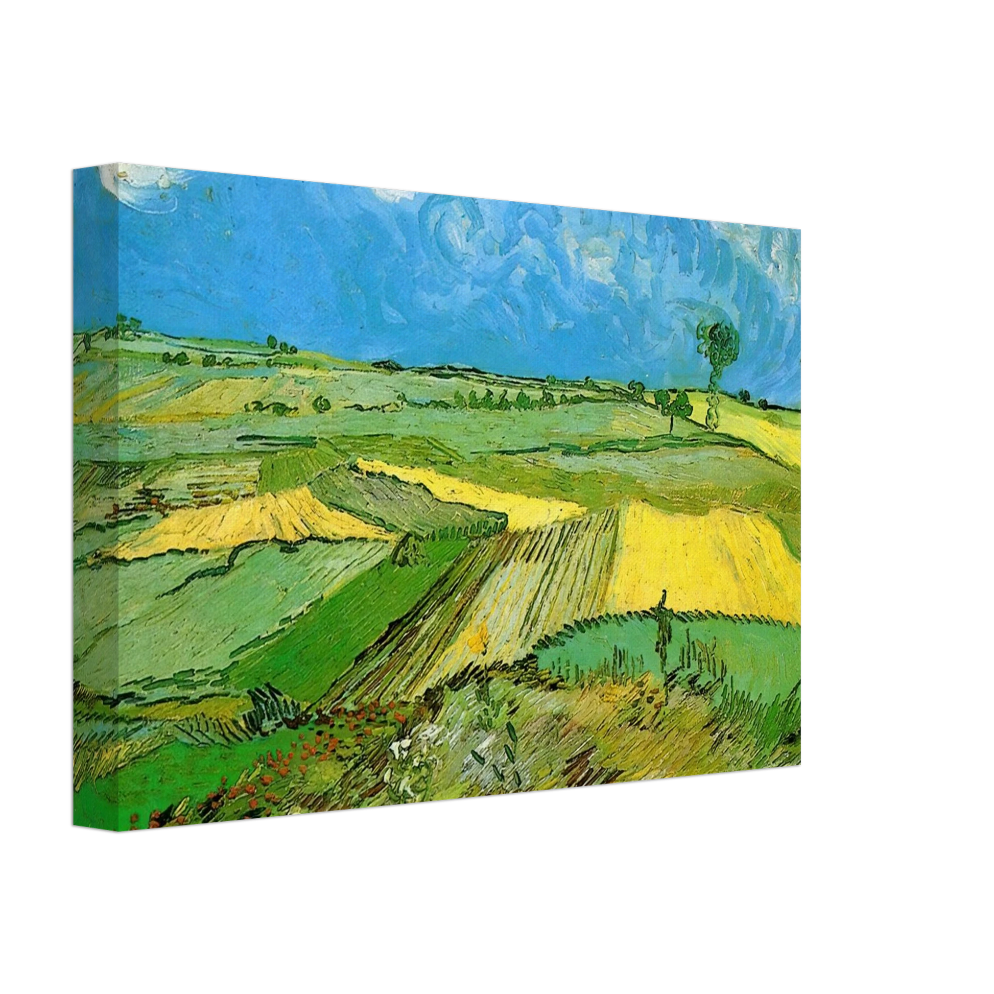 Vincent van Gogh - Wheat Fields at Auvers Under Clouded Sky Canvas - 70x100 cm / 28x40 inches-canvas
