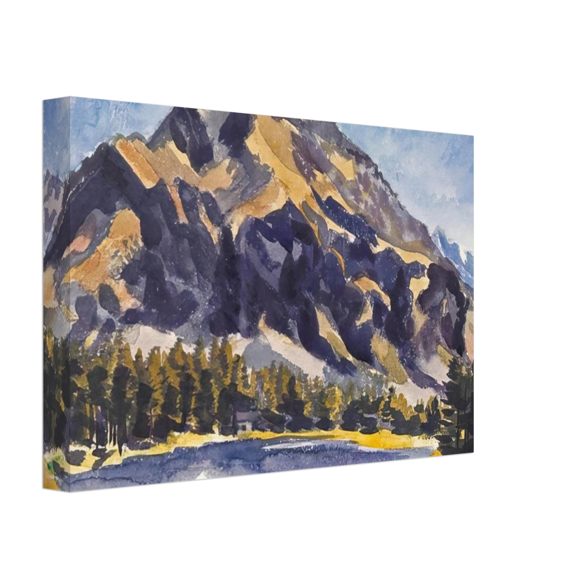 Johannes Itten - Bergsee A Mountain Lake - 1936 Canvas - 70x100 cm / 28x40 inches-canvas