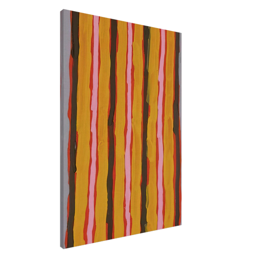 Clifford Possum Tjapaltjarri - Ceremonial Floor Paint - 2001 Canvas - 20x30 cm / 8x12 inches-canvas