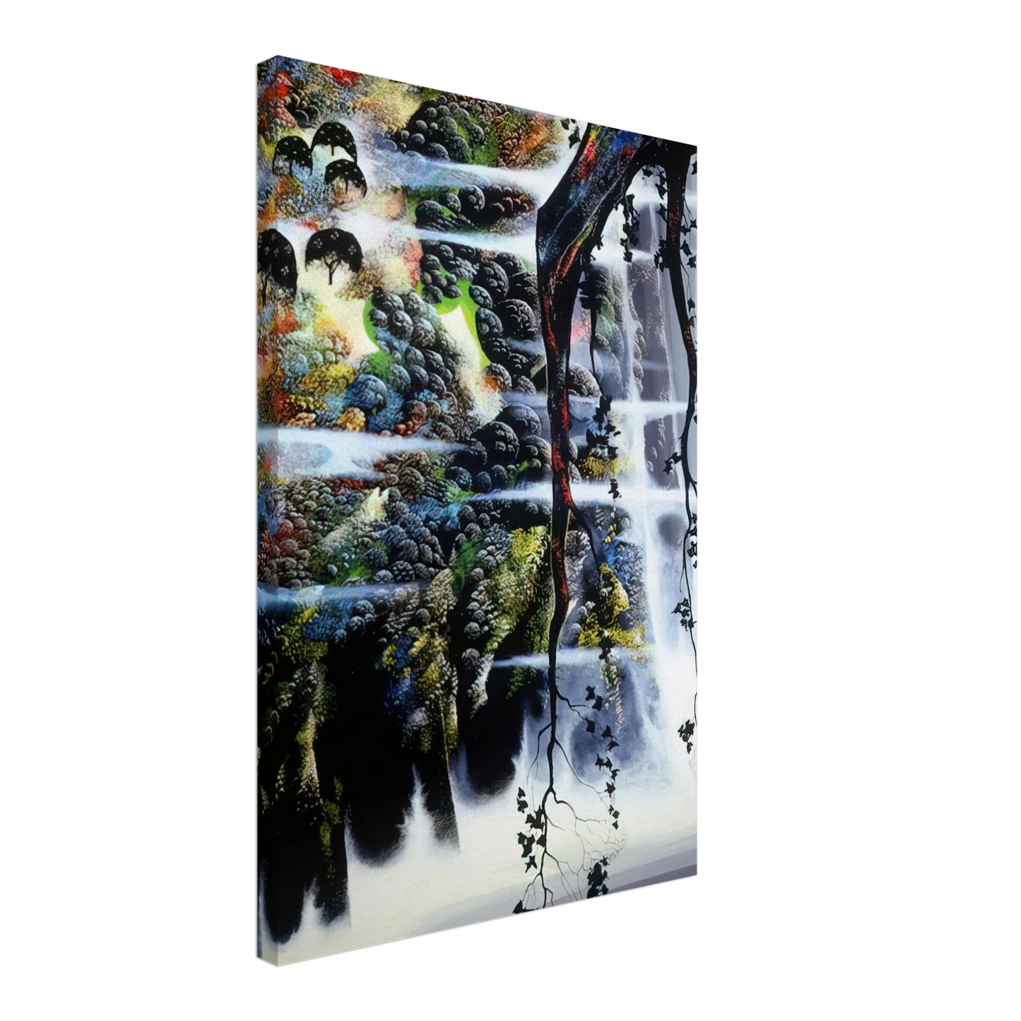 Eyvind Earle - Seaside Wilderness Canvas - 40x60 cm / 16x24 inches-canvas