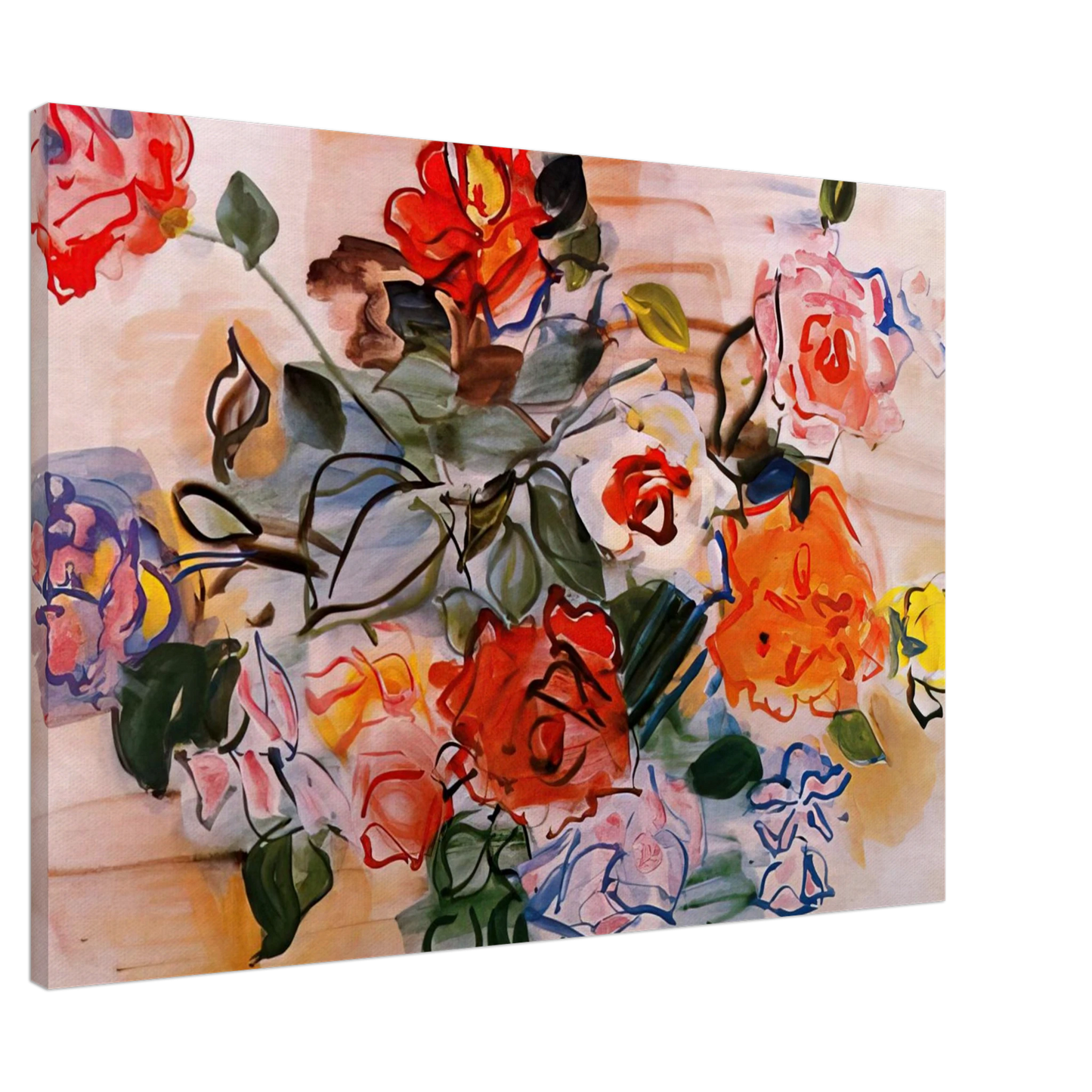 Raoul Dufy - PINK BUNCH 1940 Canvas - 20x30 cm / 8x12 inches-canvas