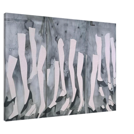 Jim Dine - WALKING DREAM WITH A FOUR FOOT CLAMP 1965 Canvas - 20x30 cm / 8x12 inches-canvas