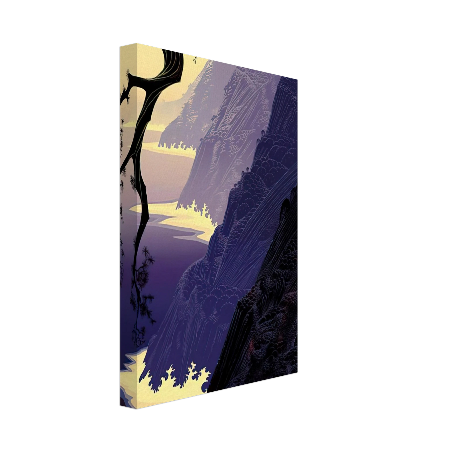 Eyvind Earle - Purple Mist Canvas - 70x100 cm / 28x40 inches-canvas