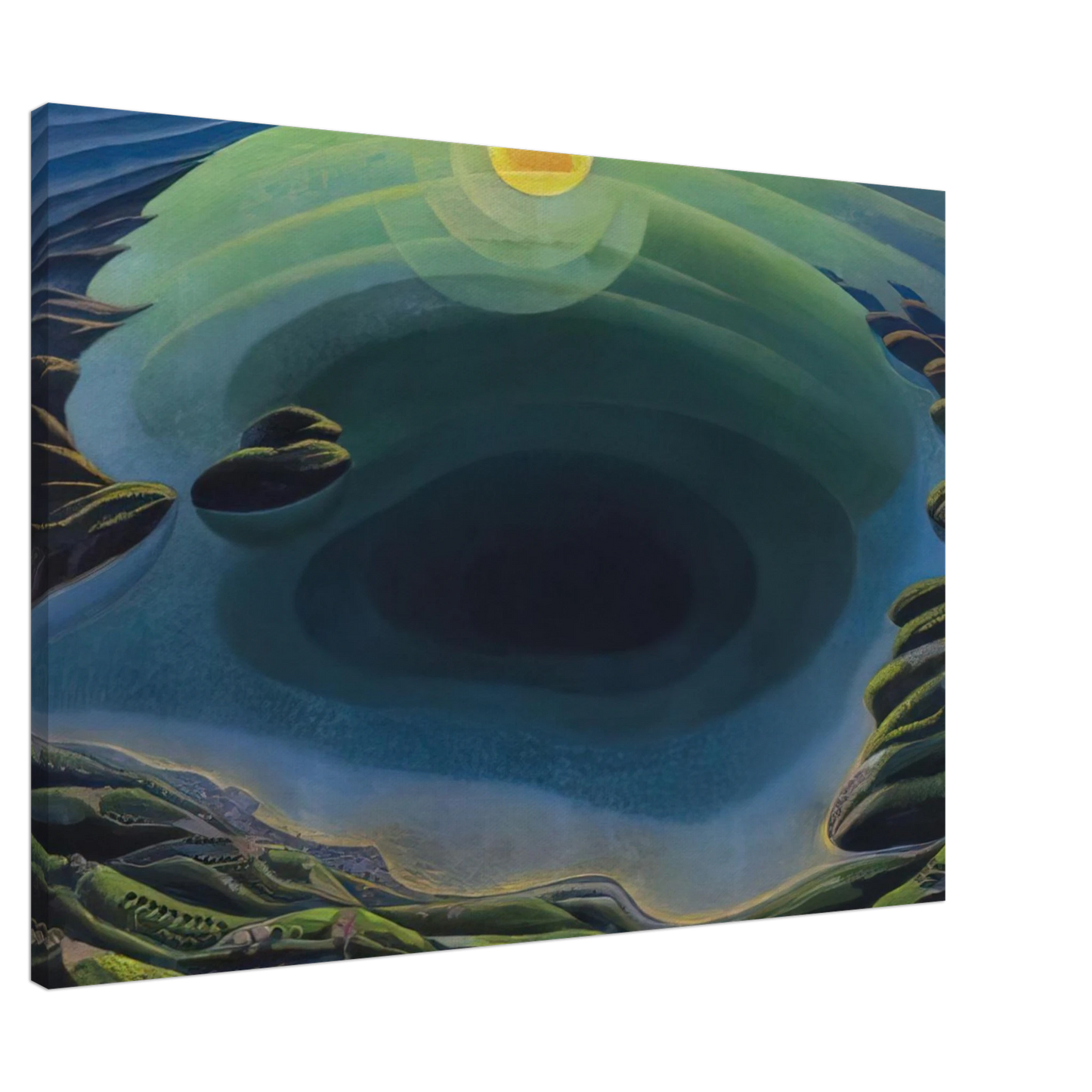 Gerardo Dottori - Aurora sul Golfo - 1935 Canvas - 20x30 cm / 8x12 inches-canvas