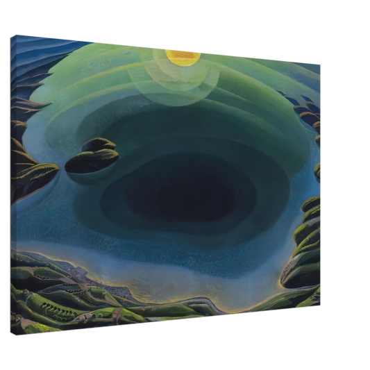 Gerardo Dottori - Aurora sul Golfo - 1935 Canvas - 20x30 cm / 8x12 inches-canvas