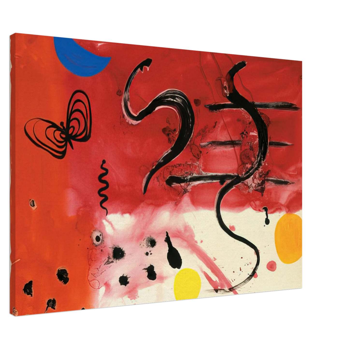 Alexander Calder - UNTITLED 1953 Canvas - 20x30 cm / 8x12 inches-canvas