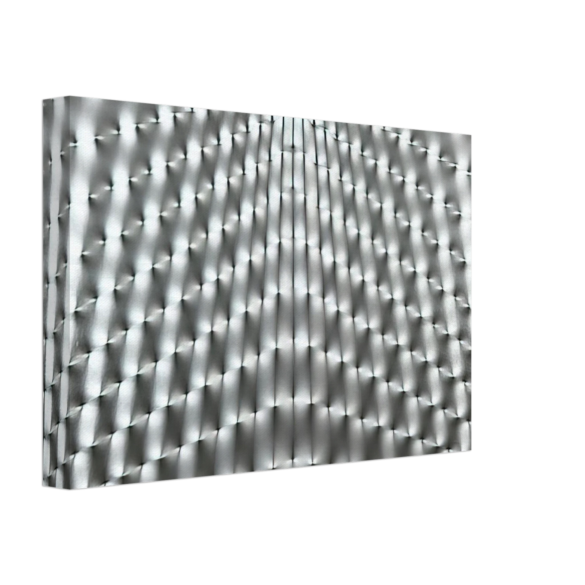 Enrico Castellani - Superficie Argento - 1973 Canvas - 70x100 cm / 28x40 inches-canvas