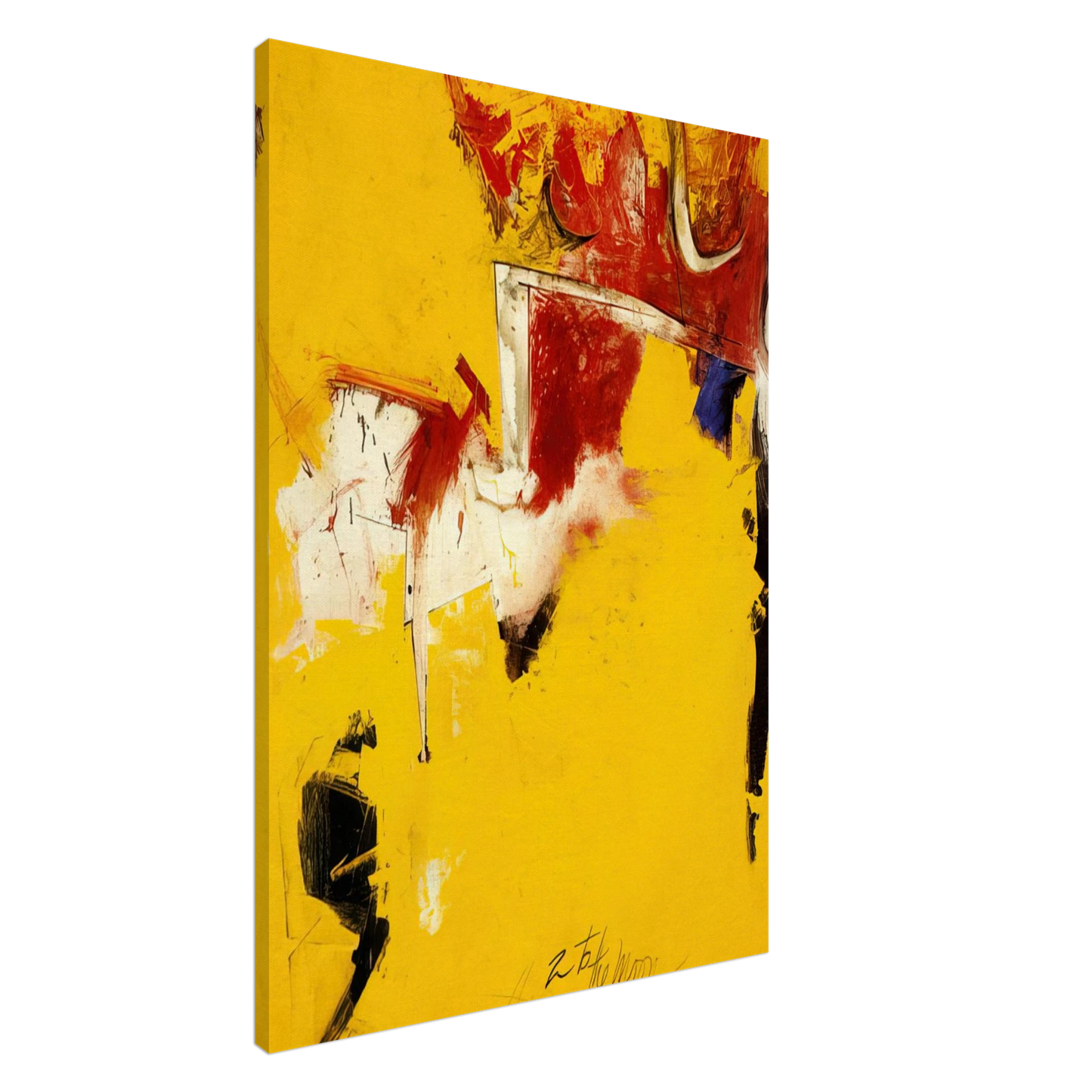 Hassel Smith - 2 to the Moon - 1961 Canvas - 20x30 cm / 8x12 inches-canvas