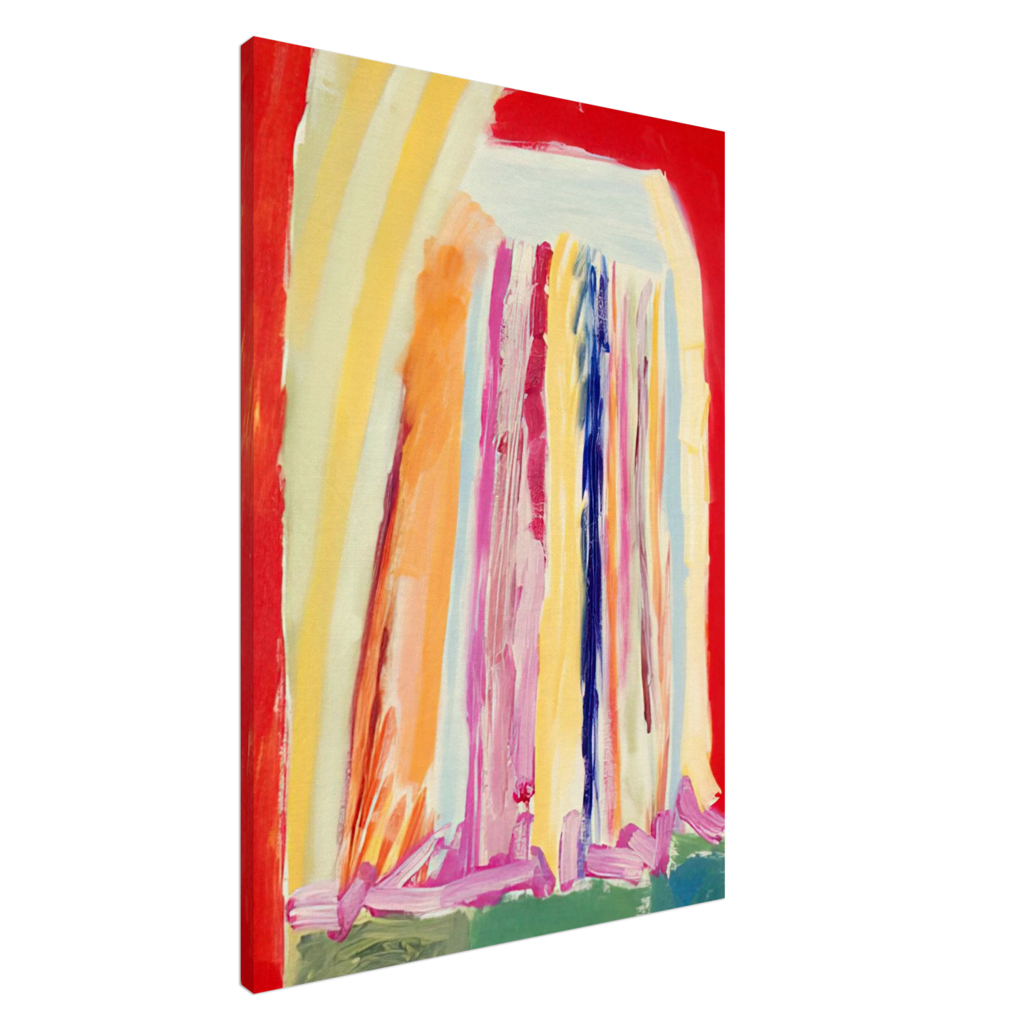 Ronnie Landfield - Red Night - 1973 Canvas - 20x30 cm / 8x12 inches-canvas