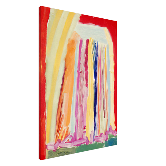 Ronnie Landfield - Red Night - 1973 Canvas - 20x30 cm / 8x12 inches-canvas