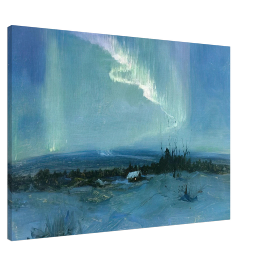 Sydney Laurence - Northern Lights - Romanticism Canvas - 20x30 cm / 8x12 inches-canvas