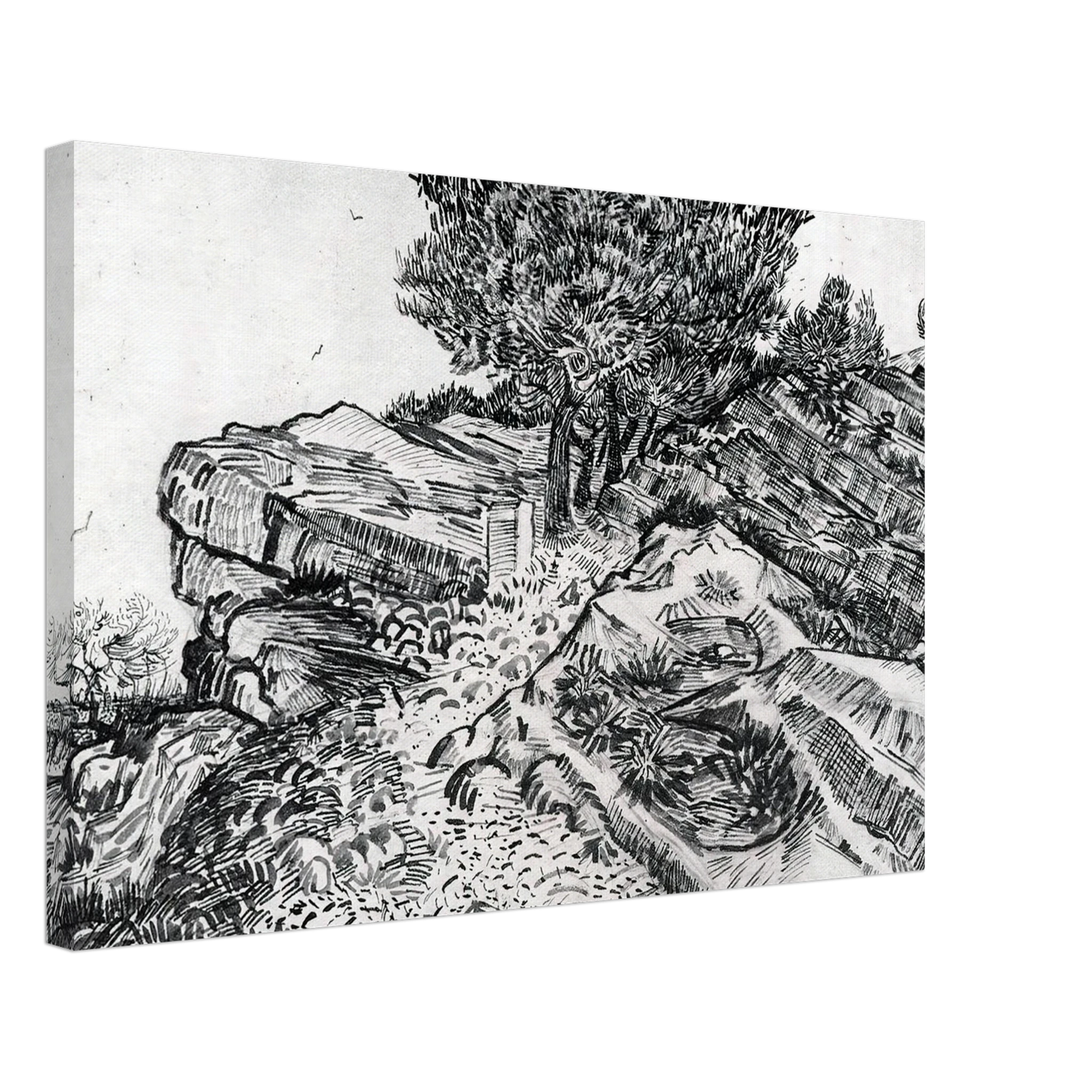 Vincent van Gogh - Montmajour Canvas - 70x100 cm / 28x40 inches-canvas