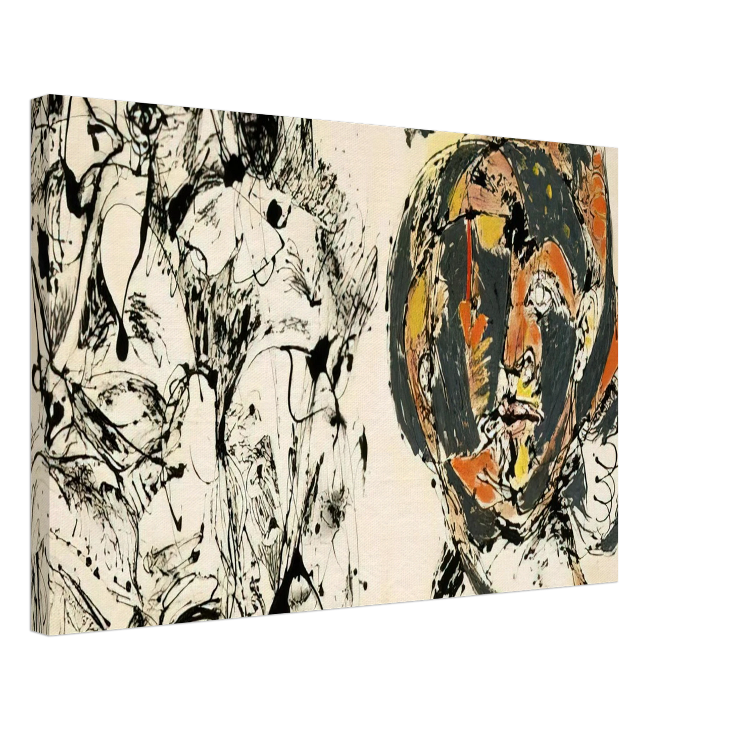 Jackson Pollock - PORTRAIT AND A DREAM 1953 Canvas - 40x60 cm / 16x24 inches-canvas