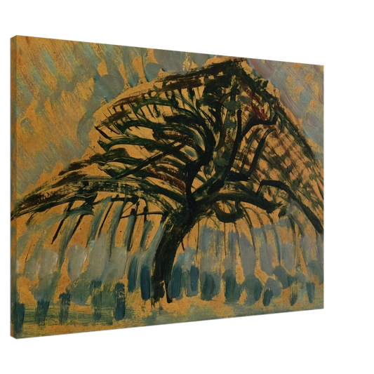 Piet Mondrian - Study for Blue Apple Tree Series Canvas - 20x30 cm / 8x12 inches-canvas