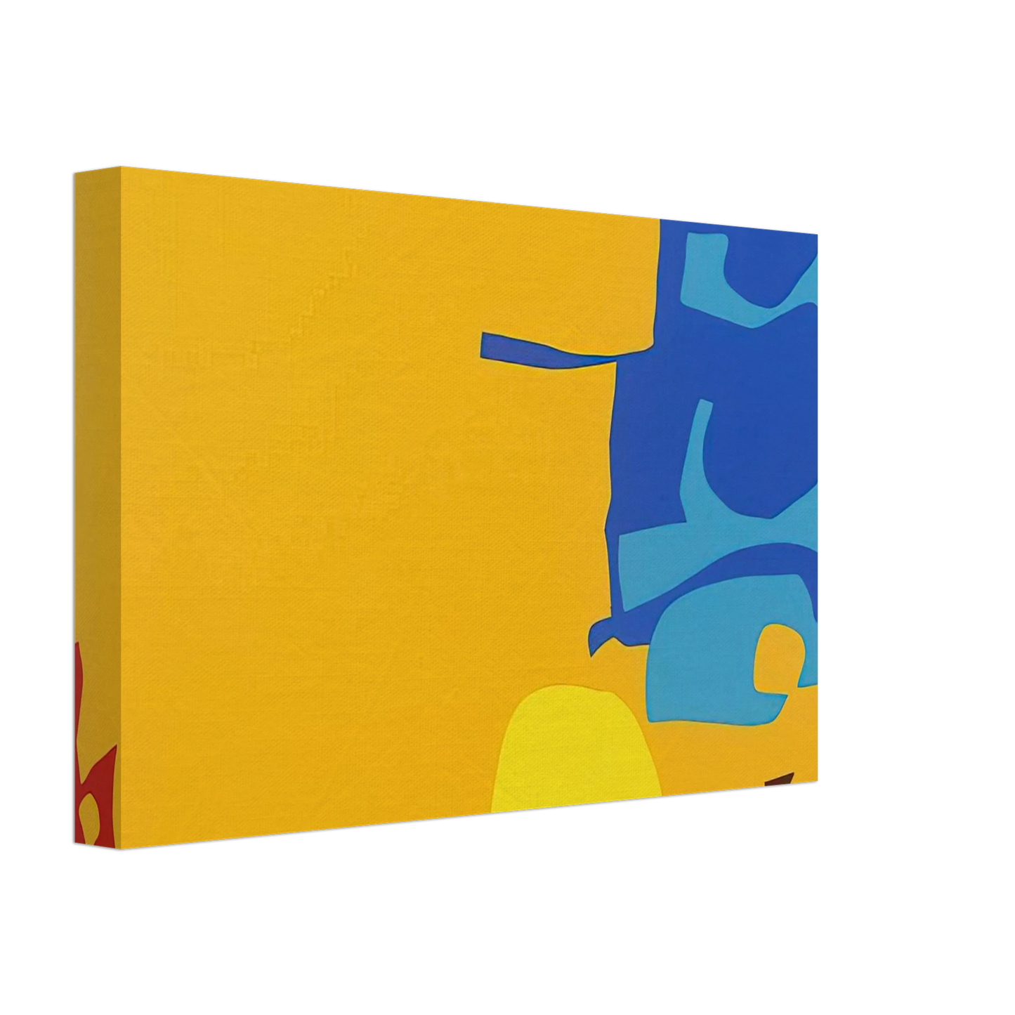 Patrick Heron - Blues Dovetailed in Yellow - 1970 Canvas - 40x60 cm / 16x24 inches-canvas