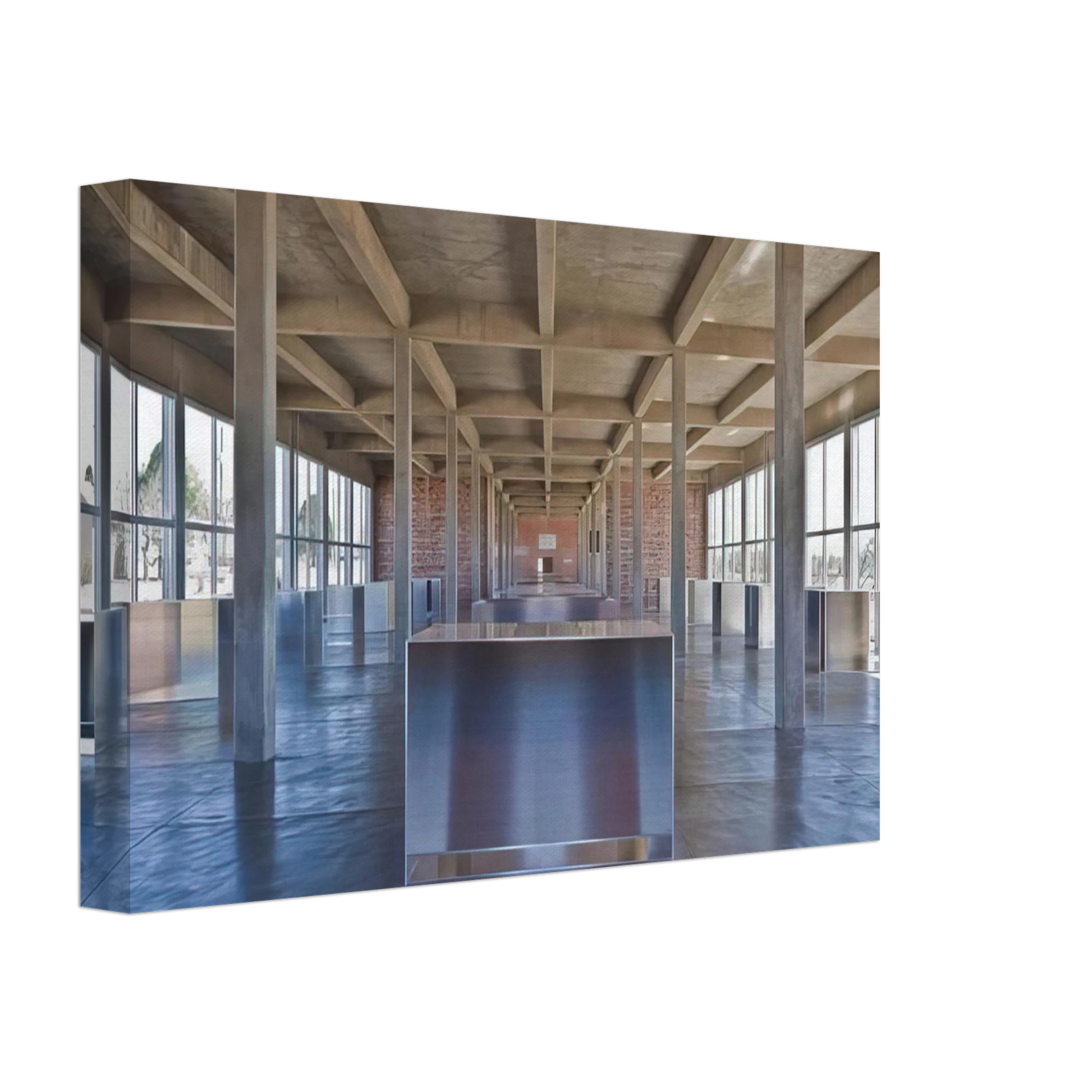 Donald Judd - Untitled 100 Untitled Works in Mill Aluminium - 1986 Canvas - 70x100 cm / 28x40 inches-canvas