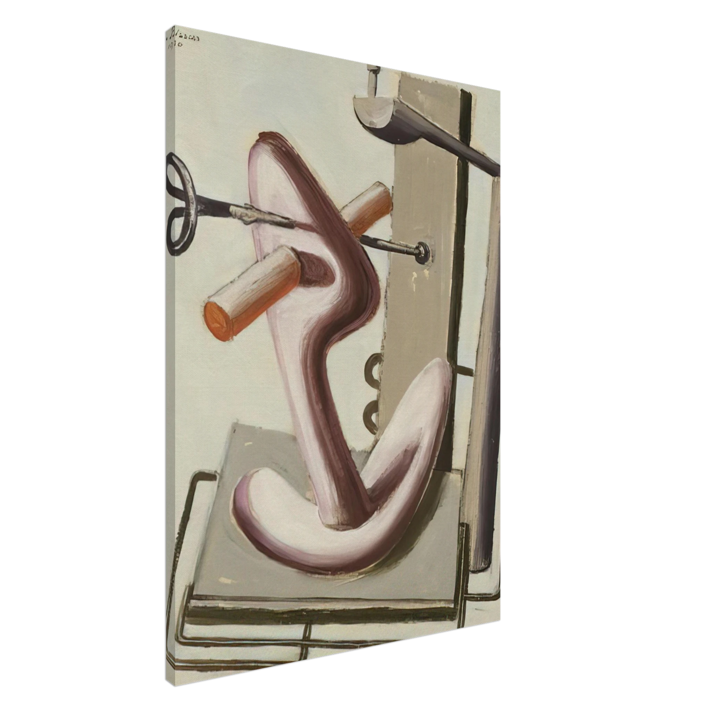 Julius Bissier - Astrazione - 1930 Canvas - 20x30 cm / 8x12 inches-canvas