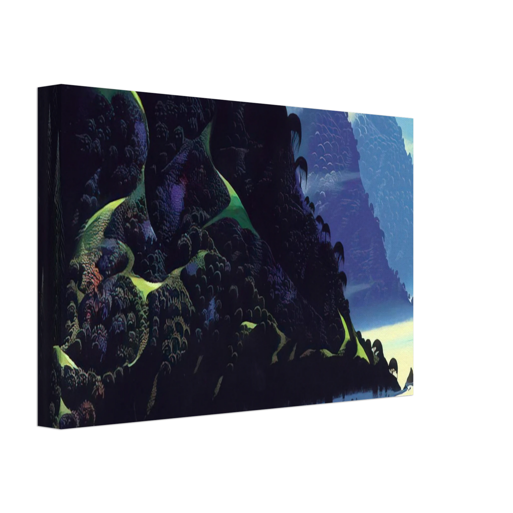 Eyvind Earle - Blue Coastline Canvas - 40x60 cm / 16x24 inches-canvas