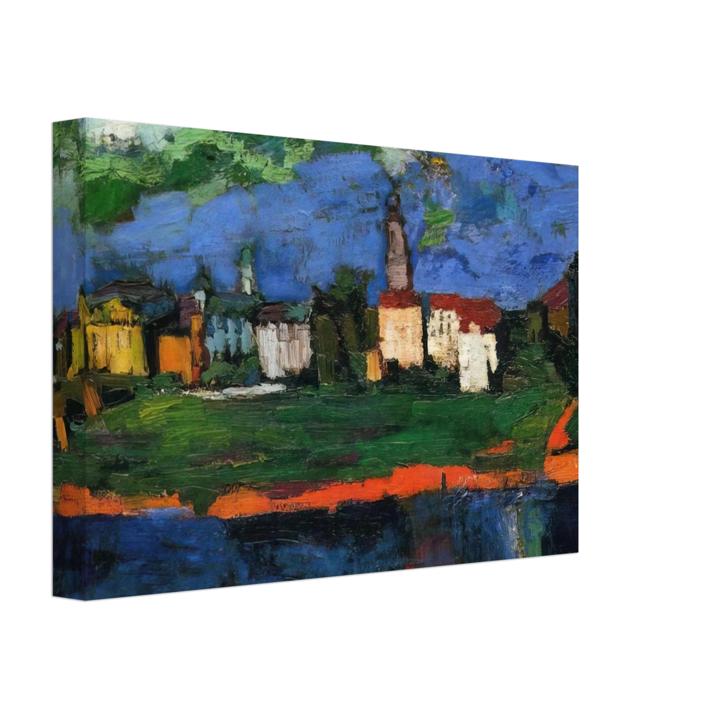 OSKAR KOKOSCHKA - THE ELBE NEAR DRESDEN Canvas - 70x100 cm / 28x40 inches-canvas