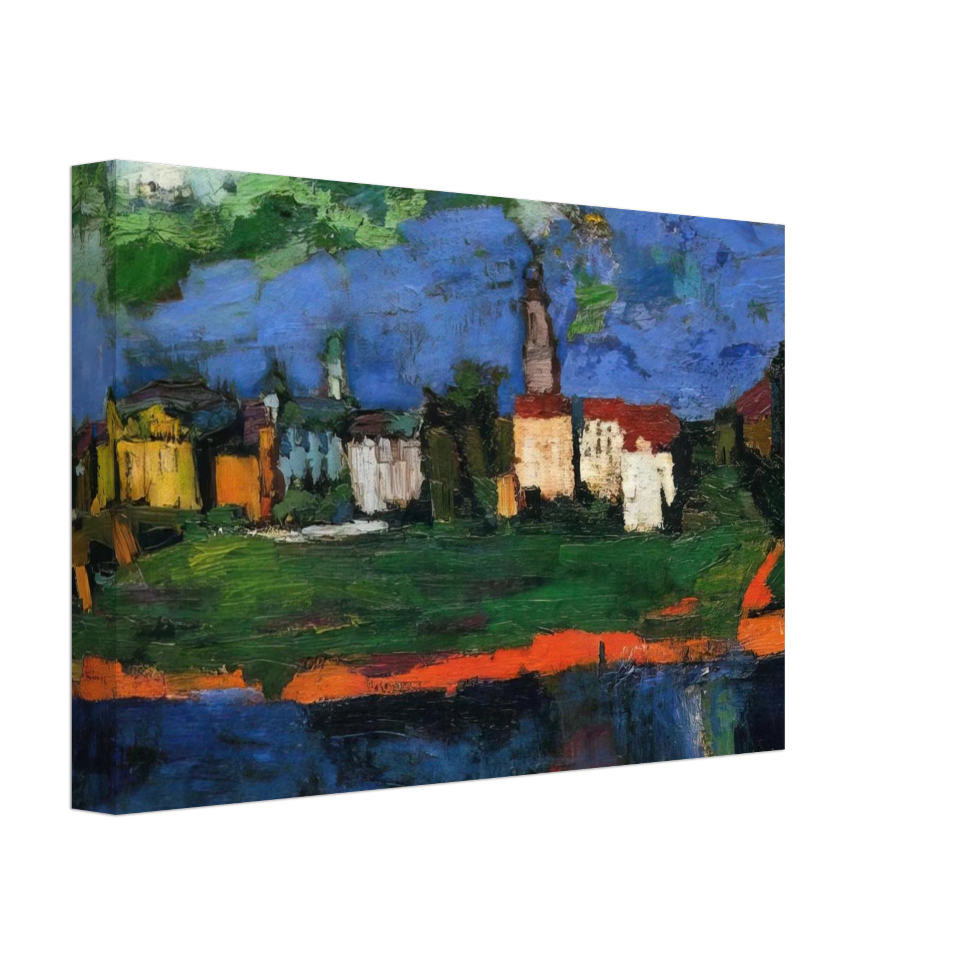 OSKAR KOKOSCHKA - THE ELBE NEAR DRESDEN Canvas - 70x100 cm / 28x40 inches-canvas