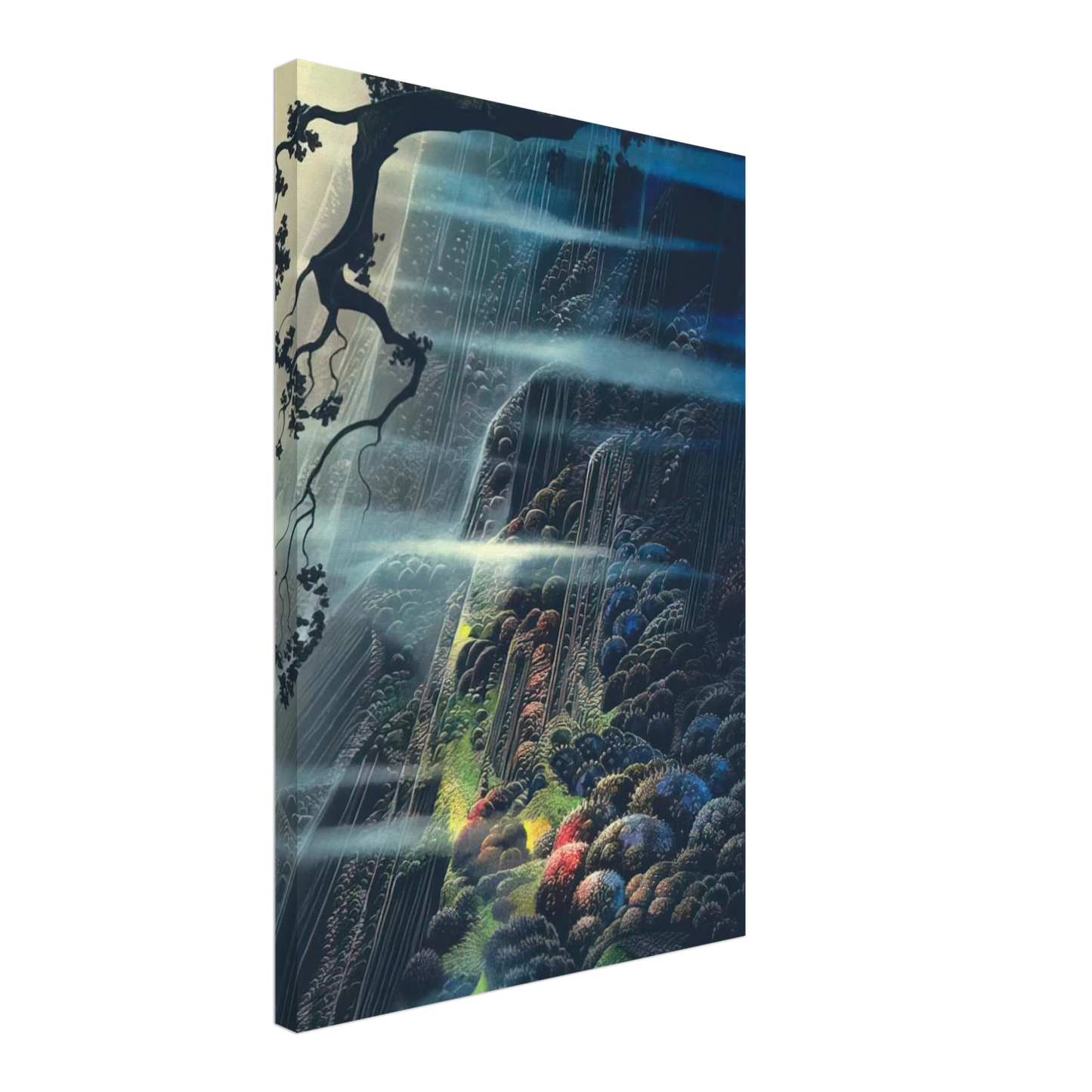 Eyvind Earle - Evening Magic Canvas - 40x60 cm / 16x24 inches-canvas