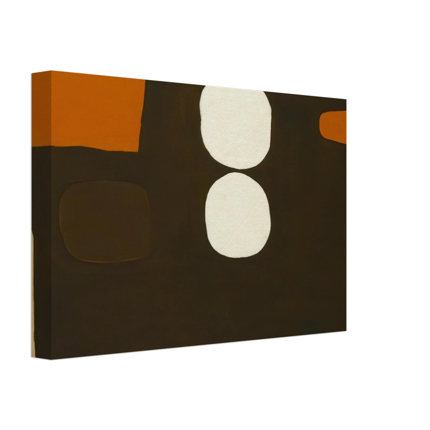 William Scott - Dark Brown, Orange and White - 1963 Canvas - 70x100 cm / 28x40 inches-canvas