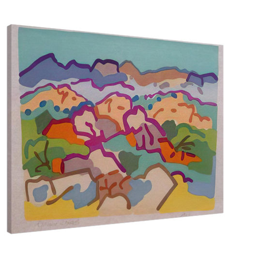 Charles Lapicque - Campagne grecque - 1964 Canvas - 20x30 cm / 8x12 inches-canvas