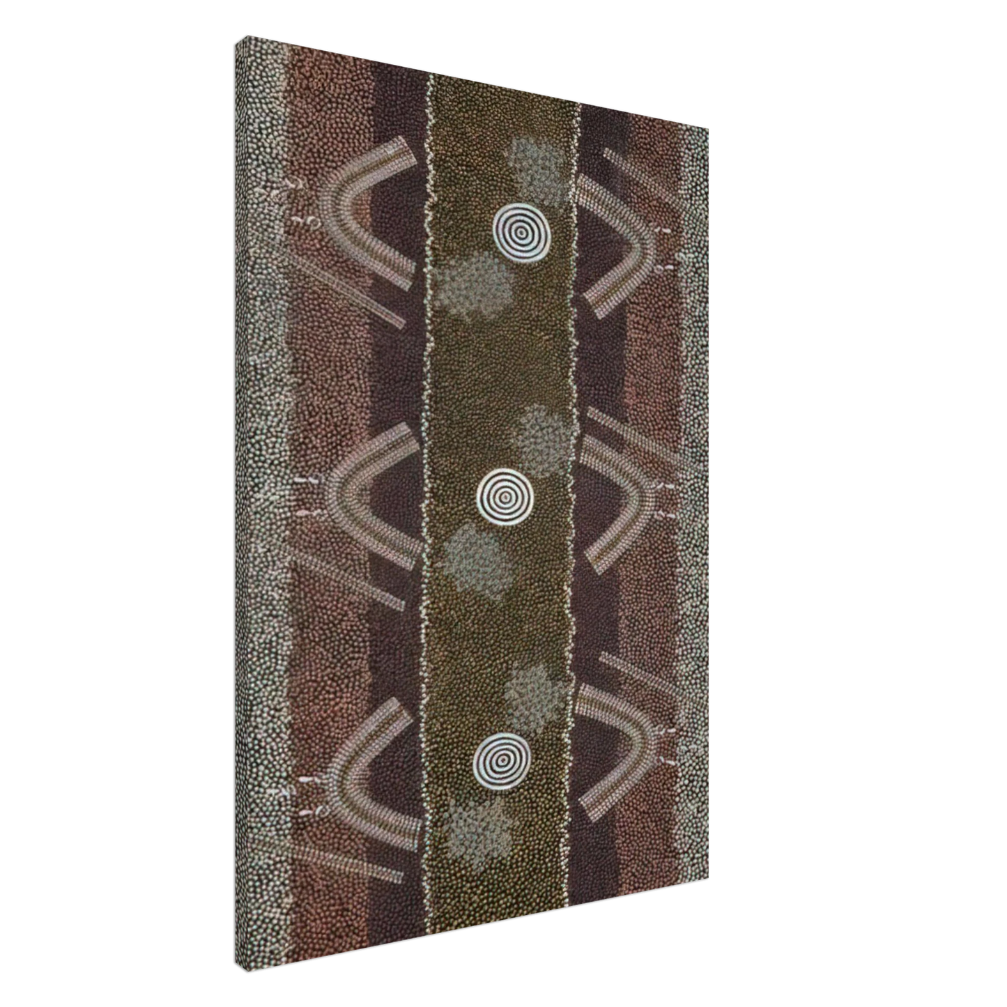 Clifford Possum Tjapaltjarri - Ground and Body Designs Used in Ceremonies at Arranki on Mt Allan Station - 1982 Canvas - 20x30 cm / 8x12 inches-canvas