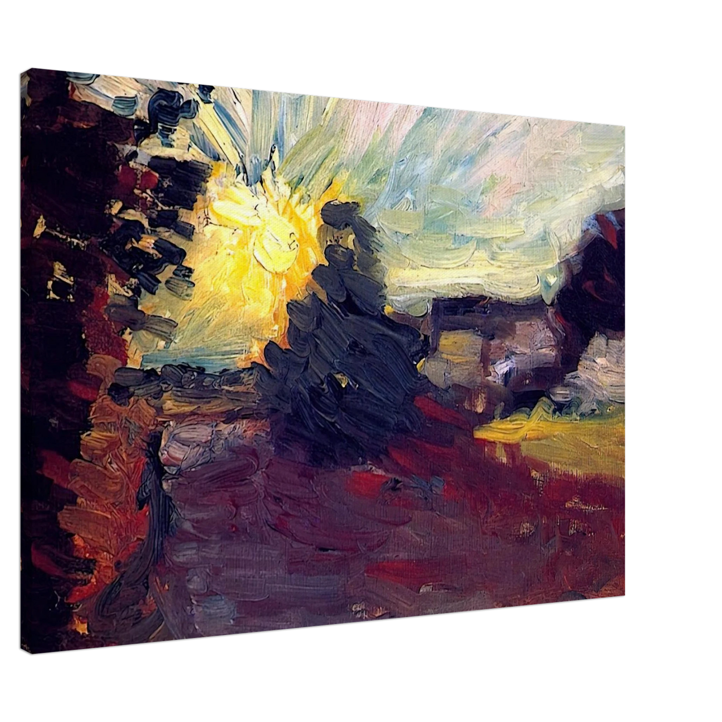 Henri Matisse - SUNSET IN CORSICA 1898 Canvas - 20x30 cm / 8x12 inches-canvas