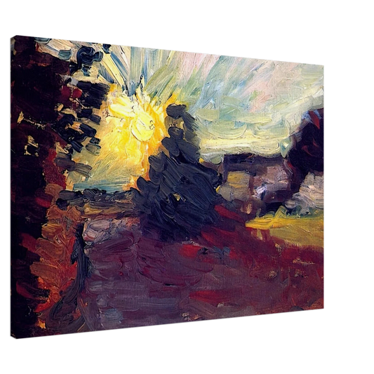 Henri Matisse - SUNSET IN CORSICA 1898 Canvas - 20x30 cm / 8x12 inches-canvas