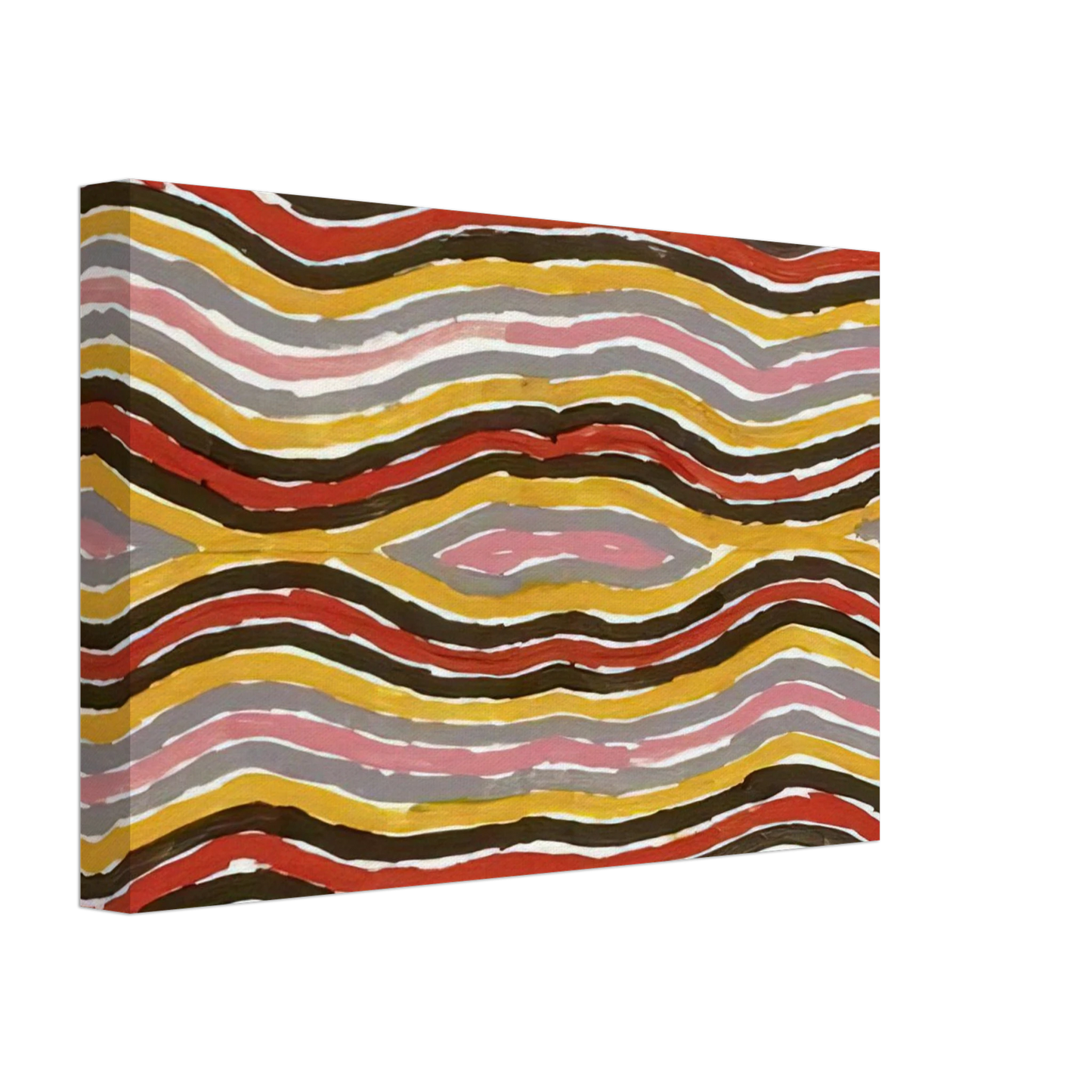 Clifford Possum Tjapaltjarri - Floor Paint Lake Napperby - 2001 Canvas - 40x60 cm / 16x24 inches-canvas
